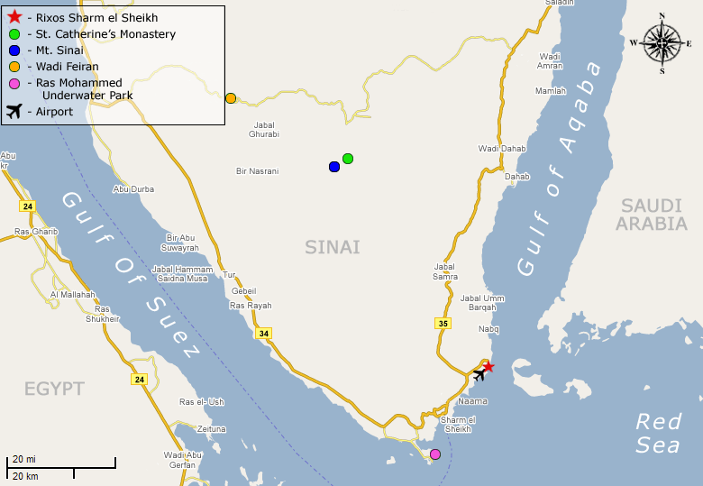 Location of Rixos Sharm el Sheikh
