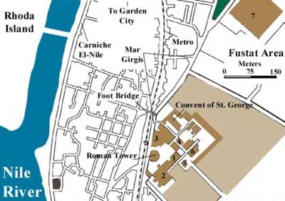 Map of Coptic Cairo