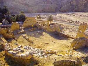 The ruins of the ruined basilica at Wadi Feiran