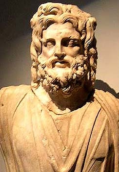 A statue of Serapis, a god who was a unification of Osiris-Apis and Zeus, as well as a true Alexandria invention