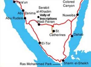 Map of the Southern Sinai